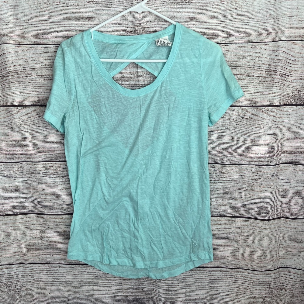 PINK by Victoria secret activewear mint diamond cut short sleeve sz M